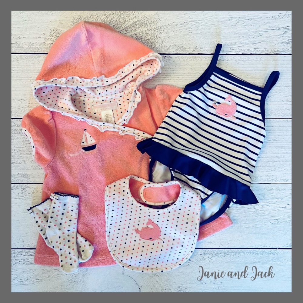 Janie and Jack Girls Swimwear Set Size 6-12 Months
